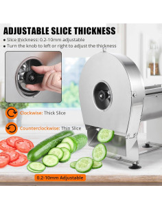 Cortadora Eléctrica de Verduras GarveeHome 100W Ajustable 0-10mm 2