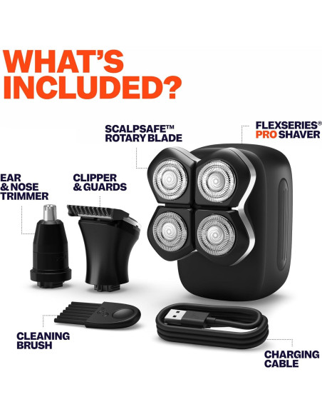 Afeitadora Eléctrica Freebird Pro FlexSeries - Impermeable, Recargable, 4 Cuchillas