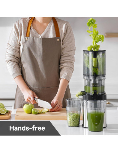 Extractor de Jugo AMZCHEF ZM1902B, Acero Inoxidable, 200W