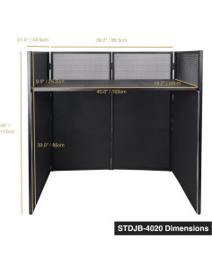 Cabina de DJ Profesional Sound Town STDJB-4020 con Paneles 2