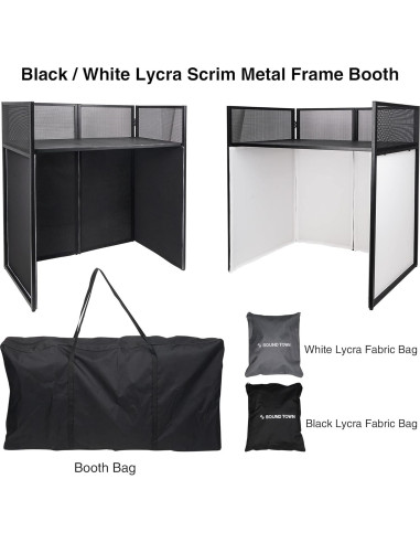 Cabina de DJ Profesional Sound Town STDJB-4020 con Paneles