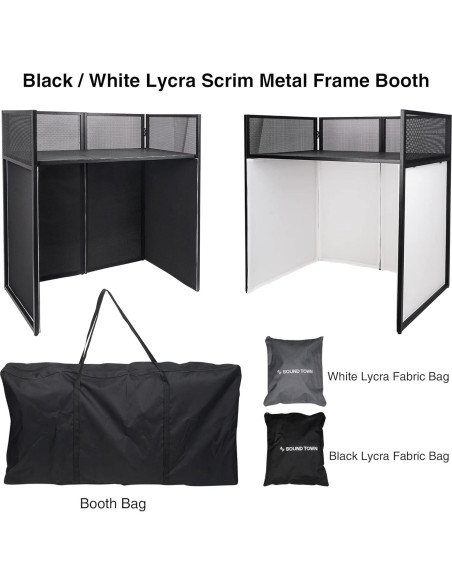 Cabina de DJ Profesional Sound Town STDJB-4020 con Paneles