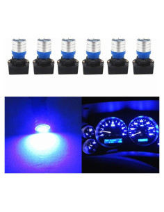 Bombillas LED T10 WLJH Azul 200 Lúmenes Paquete de 6