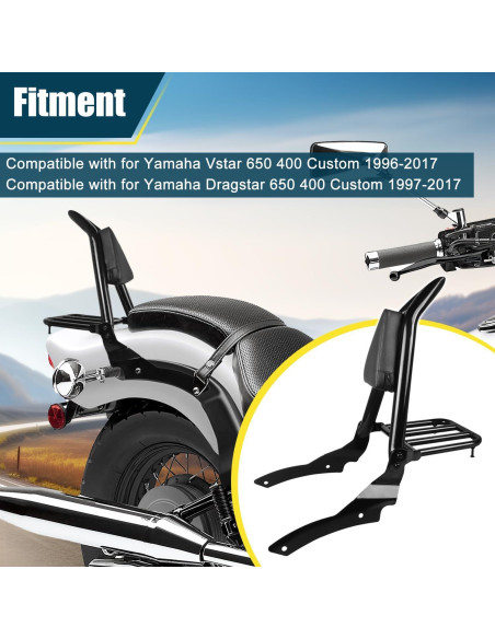 Respaldo Sissy Desmontable DSISIMO para Yamaha VStar 650 400 1996-2017