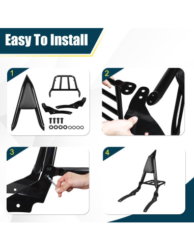 Respaldo Sissy Desmontable DSISIMO para Yamaha VStar 650 400 1996-2017