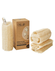 Juego de Esponjas de Lufa Natural Chill Ah - 4 Unidades Exfoliantes