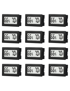 Paquete de 12 Higrómetros Digitales TASOGEN TAZY-12