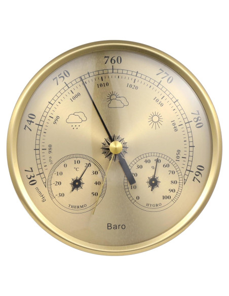 Barómetro 3 en 1 Homaisson - Termómetro, Higrómetro, Interior/Exterior