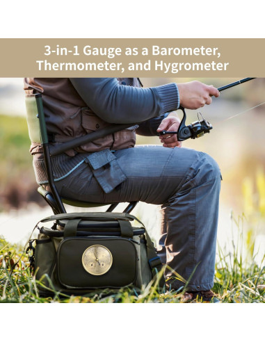 Barómetro 3 en 1 Homaisson - Termómetro, Higrómetro, Interior/Exterior