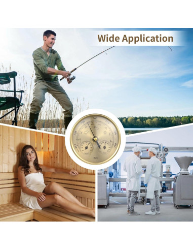 Barómetro 3 en 1 Homaisson - Termómetro, Higrómetro, Interior/Exterior