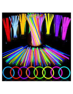 Palos de Luz Brillantes AIVANT 70 Piezas 20 cm con Conectores