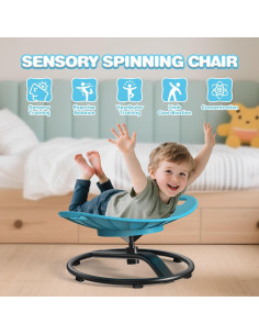 Silla giratoria sensorial para niños autistas Yongkang - Azul 2