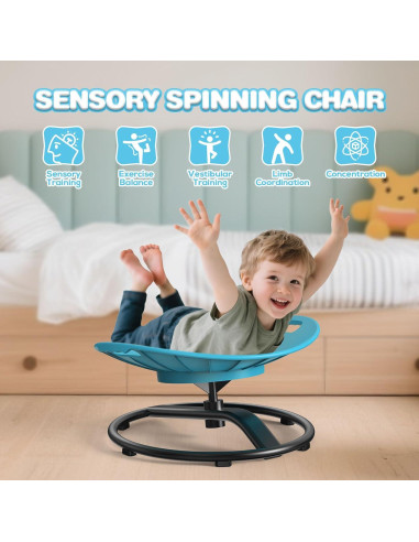 Silla giratoria sensorial para niños autistas Yongkang - Azul