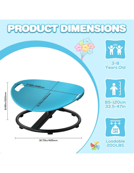 Silla giratoria sensorial para niños autistas Yongkang - Azul