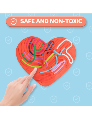 Tablero Sensorial de Silicona Rosa para Niños 3+ - HDB-001