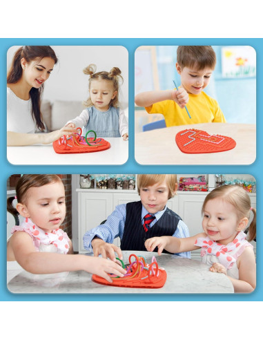 Tablero Sensorial de Silicona Rosa para Niños 3+ - HDB-001