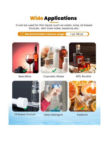 Máquina de llenado automático 29.57-3485.5 ml + 2.96-148.83 ml