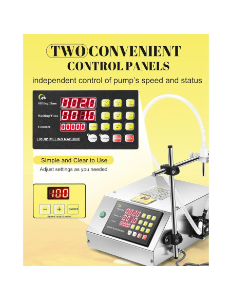 Máquina de llenado automático 29.57-3485.5 ml + 2.96-148.83 ml Máquina de llenado automático 29.57-3485.5 ml + 2.96-148.83 ml