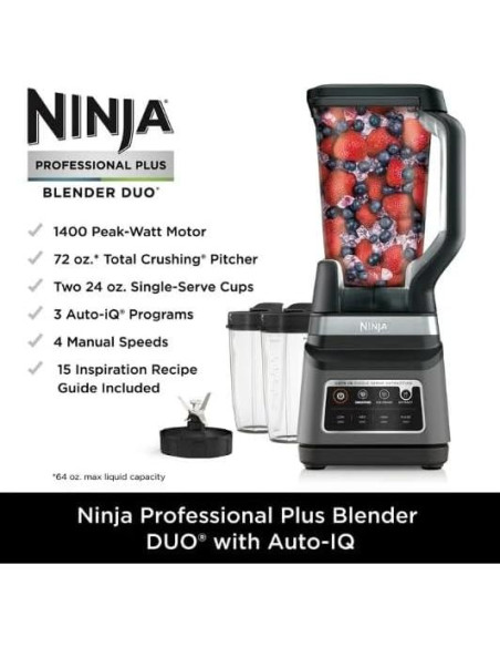 Licuadora Ninja Professional Plus DUO 1400W 2.13L 3 Modos
