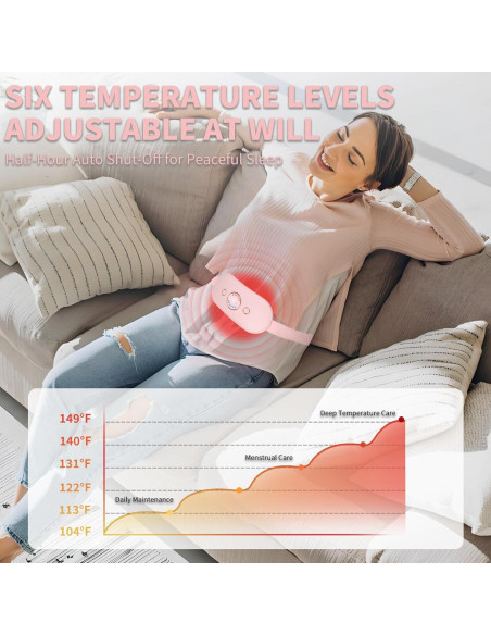 Almohadilla Calentadora Inalámbrica Olethia Rosa 5000mAh 6 Niveles