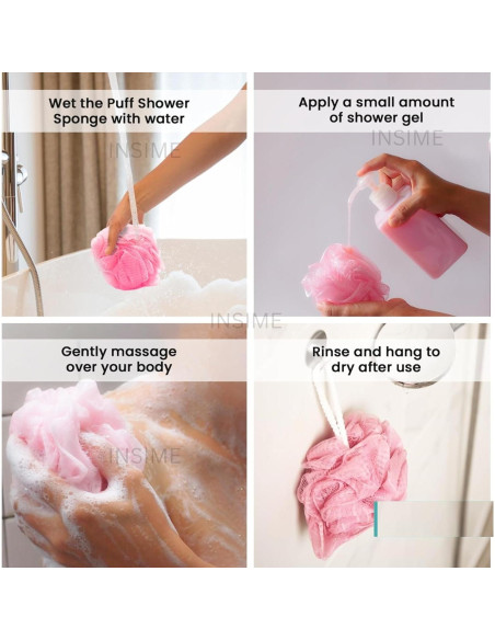 Esponjas de Lufa de Malla Yiffee, Paquete de 8 Coloridas Esponjas de Lufa de Malla Yiffee, Paquete de 8 Coloridas