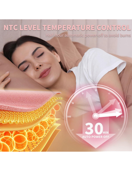 Almohadilla Calentadora Inalámbrica Olethia Rosa 5000mAh 6 Niveles