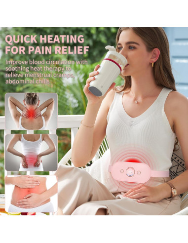 Almohadilla Calentadora Inalámbrica Olethia Rosa 5000mAh 6 Niveles