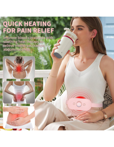 Almohadilla Calentadora Inalámbrica Olethia Rosa 5000mAh 6 Niveles