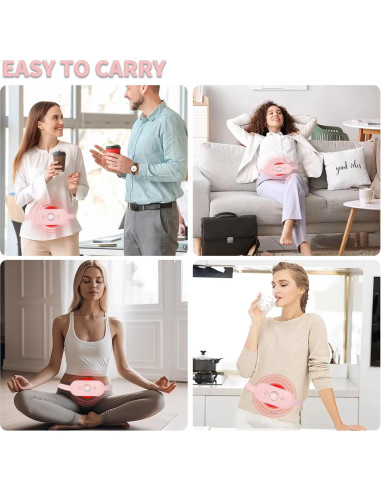 Almohadilla Calentadora Inalámbrica Olethia Rosa 5000mAh 6 Niveles