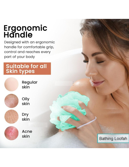 Esponjas de Lufa de Malla Yiffee, Paquete de 8 Coloridas Esponjas de Lufa de Malla Yiffee, Paquete de 8 Coloridas