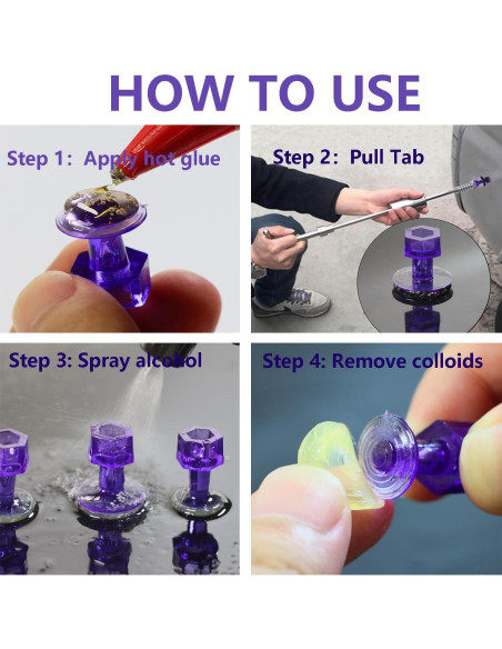 Kit de Pestañas de Extracción de Abolladuras Hyamass 9 Pcs