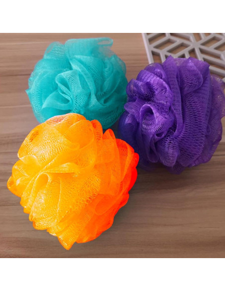 Esponjas de Lufa de Malla Yiffee, Paquete de 8 Coloridas Esponjas de Lufa de Malla Yiffee, Paquete de 8 Coloridas