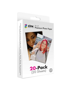 Papel Fotográfico Premium Zink 5.08x7.62cm Adhesivo 20 Hojas