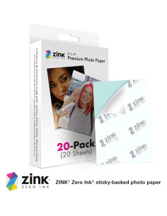 Papel Fotográfico Premium Zink 5.08x7.62cm Adhesivo 20 Hojas 2