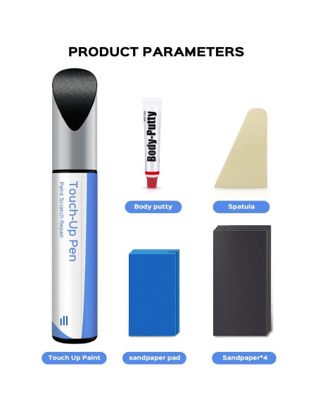 Kit de Pintura de Retoque PARTS4EV Negro Brillante LY9B 11.8 ml