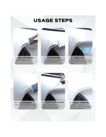 Kit de Pintura de Retoque PARTS4EV Negro Brillante LY9B 11.8 ml