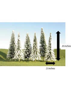 Árboles de Pino con Nieve Bachmann 24 Piezas Escala HO 2