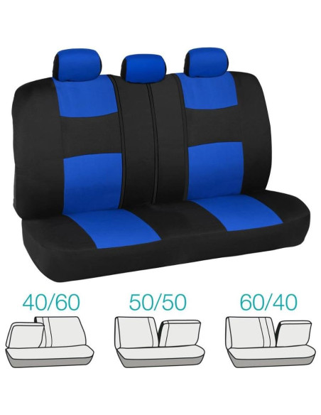 Cubiertas de Asiento de Auto BDK PolyPro Azul - Juego Completo
