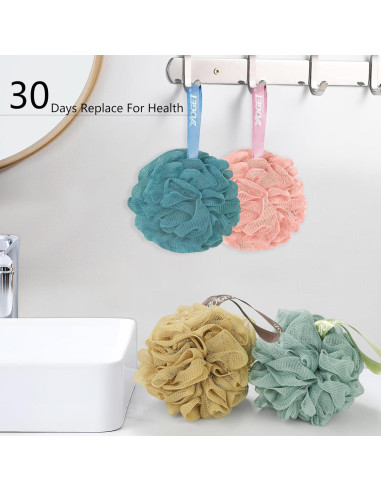 Esponjas de Ducha Lufa Yoget 4 Pack 60g Exfoliantes