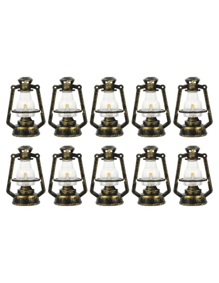 10 Mini Lámparas de Aceite Vintage Artibetter para Decoración