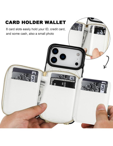 Cartera Cruzada Bocasal para iPhone 17 Pro Max - Cuero PU RFID