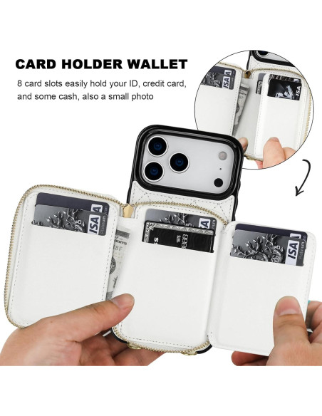 Cartera Cruzada Bocasal para iPhone 17 Pro Max - Cuero PU RFID