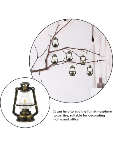 10 Mini Lámparas de Aceite Vintage Artibetter para Decoración