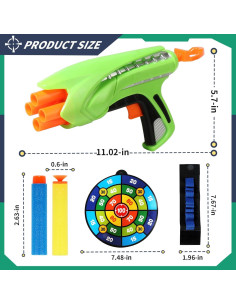 2 Pistolas Blaster RLZHLYC con 80 Dardos de Espuma - Juguete 6+ 2