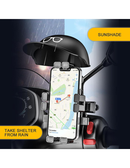 Soporte para Teléfono Móvil Gseigvee con Casco Impermeable