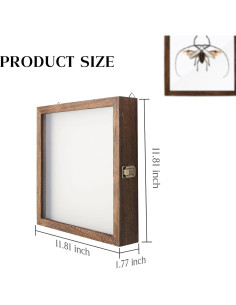 Caja de Sombra Rectangular Saihisday 11x14 cm Marco Negro 2