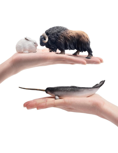 Set de Figuras de Animales Árticos Toymany 12PCS - Oso Polar, Morsa y Más