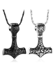 Collar Urna Martillo de Thor AIWENXI Acero Inoxidable 4x3 cm