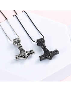 Collar Urna Martillo de Thor AIWENXI Acero Inoxidable 4x3 cm 2