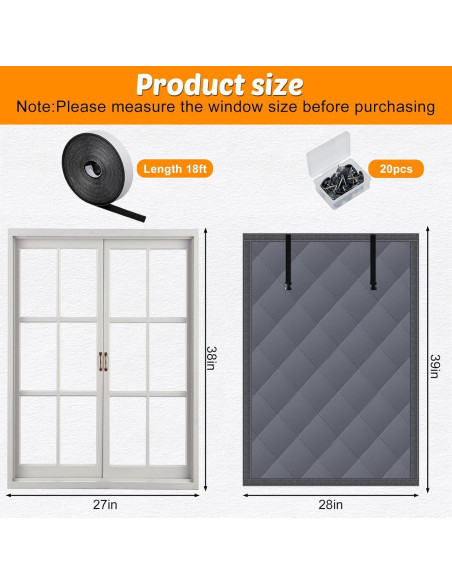 Cubierta Aislante de Ventana 71x99cm NNG para Invierno